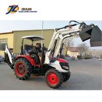 Hot Sale  45hp Argentina farm wheel  tractor with Tractor front end loader , backhoe ad price  made in china by jiulin