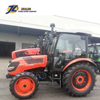 Hot sale Top quality   70hp  4WD 704 farrm  wheel compact Tractor with AC CAB,  front end loader  made in china by jiulin