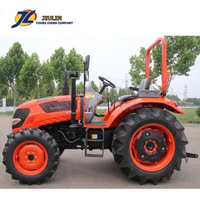 Hot sale Top quality china 55hp  4WD farm wheel Tractor with Rops,  front end loader ,backhoe  made in china by jiulin