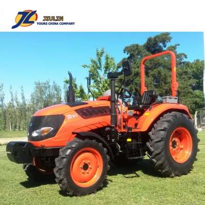 Hot sale high quality 65hp 4WD  farm wheel tractor  with  front end loader  ,rear PTO  backhoe  made in china by JIULIN