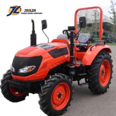 Hot Sale high grade 40hp 4WD farm wheel compact Tractor with Rops, front end loader  made in china by jiulin