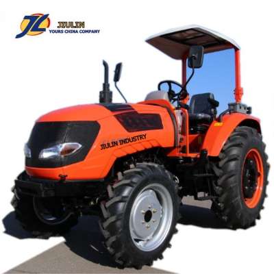 Hot sale   60hp  4WD  farrm  wheel compact Tractor with  ROPS, canopy,  front end loader  made in china by jiulin